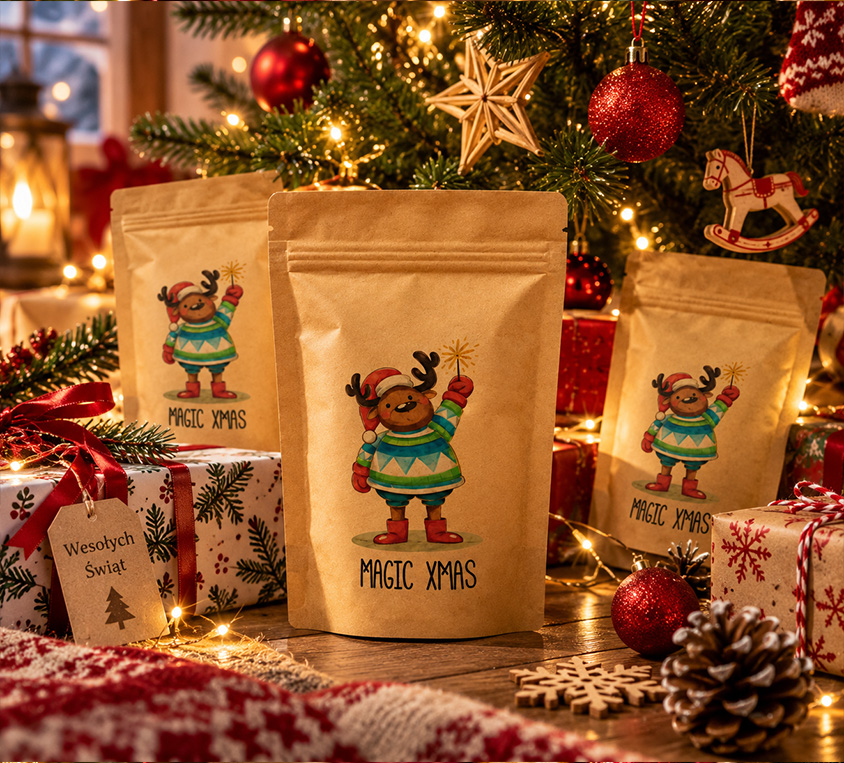 Magic Xmas Leo Tea – świąteczna czarna herbata w doypacku 100g na prezent